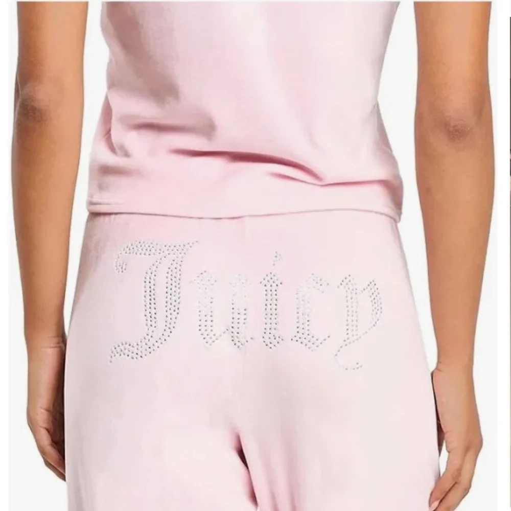New Juicy Couture Pink Velour Bling Top & Pants 2 Piece Set - Picture 16 of 17